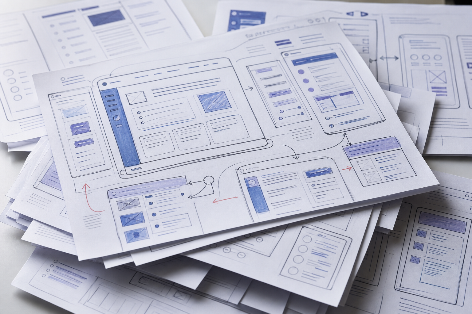Equipe discutindo decisões de UX, produto e desenvolvimento em um projeto digital